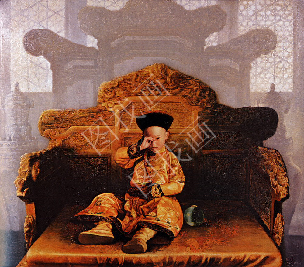 近现代 姜国芳 上朝 30x35cm